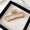 Elegant Solid Translucent Rectangle Hair Claw For Women Girls Sweet Hair Clip Simple Claw Clip Hairpin Hair Accessories