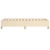 Bed Frame without Mattress Cream 90x190 cm Fabric