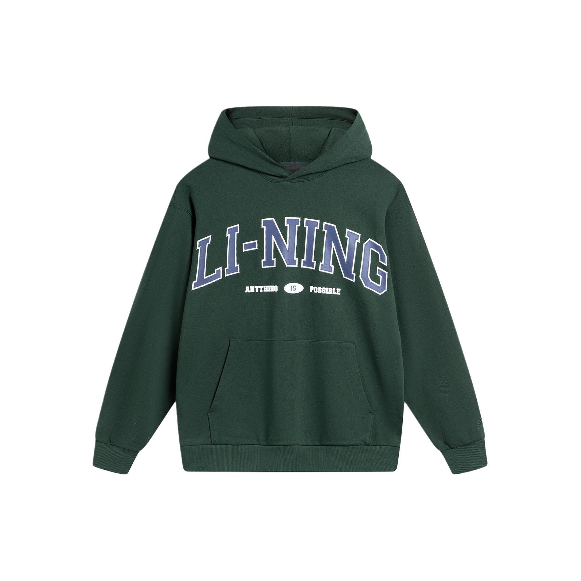 Li Ning Weekend Youth Sweatshirt Unisex Vintage Green AWDU781-2 L