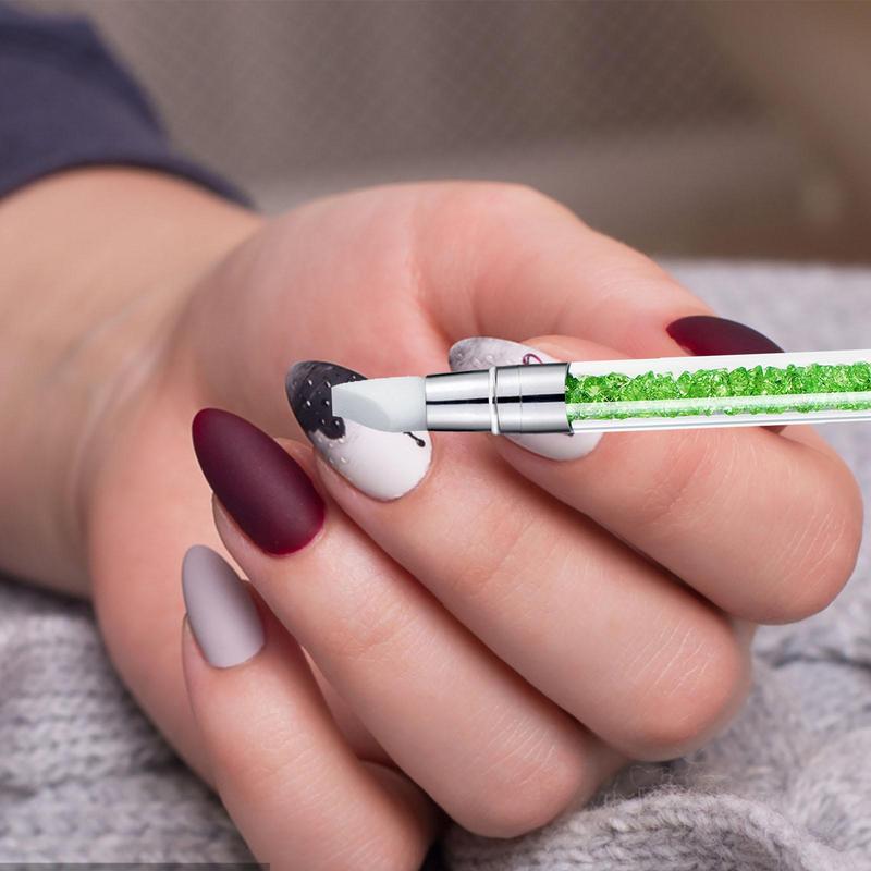 Silicone Nail Brush NailArt Pen Duals Tipped Silicone Nail Tools NailArt Sculpture Pen NailArt Brushes Art Tools For Home