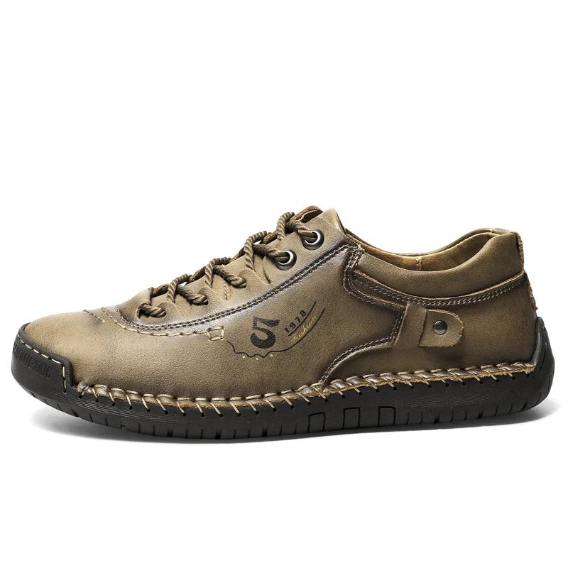 New Men Leather Casual Shoes Outdoor Comfortable High Quality Fashion Soft Homme Classic Ankle Non-slip Flats Moccasin Trend