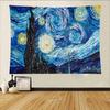 Van Goghs Art Tapestry Wall Hanging Printed Polyester Tapestry INS Decoration Wall Decor