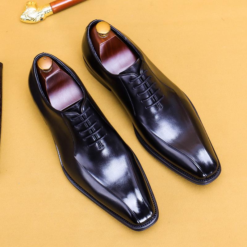 [Bulk Goods] Stall Leather Shoes Men'S Genuine Leather Formal Men'S Shoes Pointed Square Head Oxford Shoes