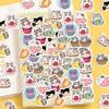 500PCS Creative Cartoon Cat Small Pattern Graffiti Decoration Roll Stickers Laptop Envelope Sealing Stickers Waterproof Stickers