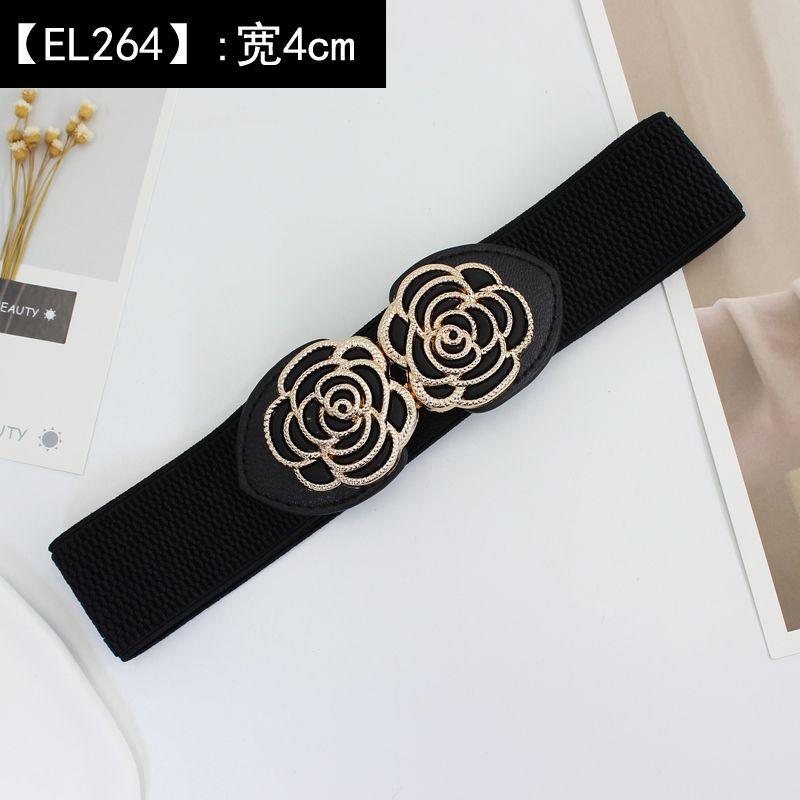 Elastic Black Modern Waist Belt For Women With Adjustable Features Complementing Skirts And Dresses Effortlessly
