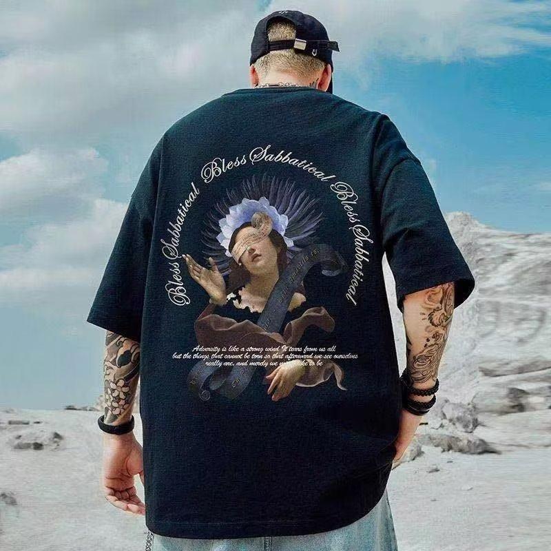 

M-8XL мужская футболка в стиле хип-хоп, оверсайз, с коротким рукавом, толстая мужская модная брендовая модная футболка, свободная мужская