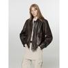 Women's Vintage Lambskin Aviator Leather Jacket