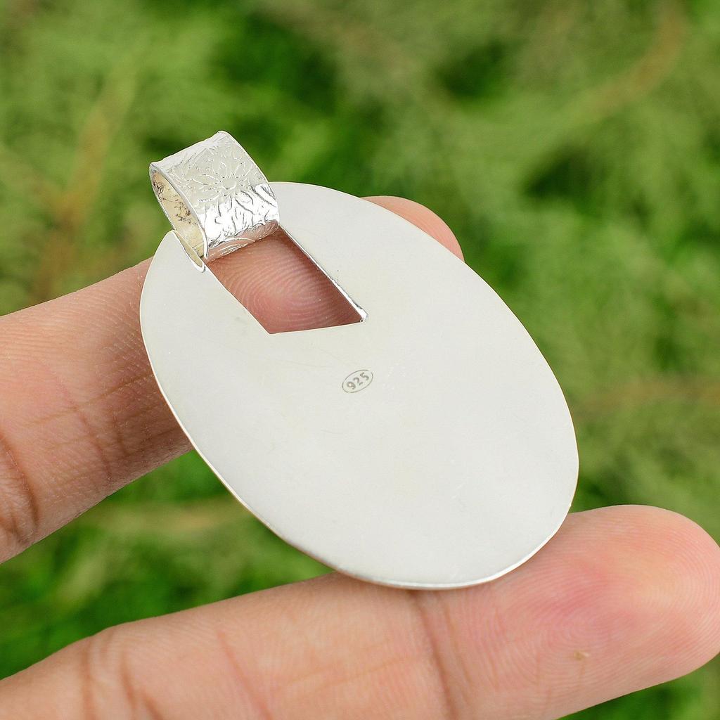 Oferta Dnia Córki Surowy Kamień Hessonit Wisiorek na Czakrę Sakralną Srebro Sterlingowe