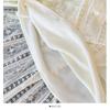 Elegant French Crochet Lace A-Line Midi Skirt for Women - High Waist, Autumn 2025 Collection