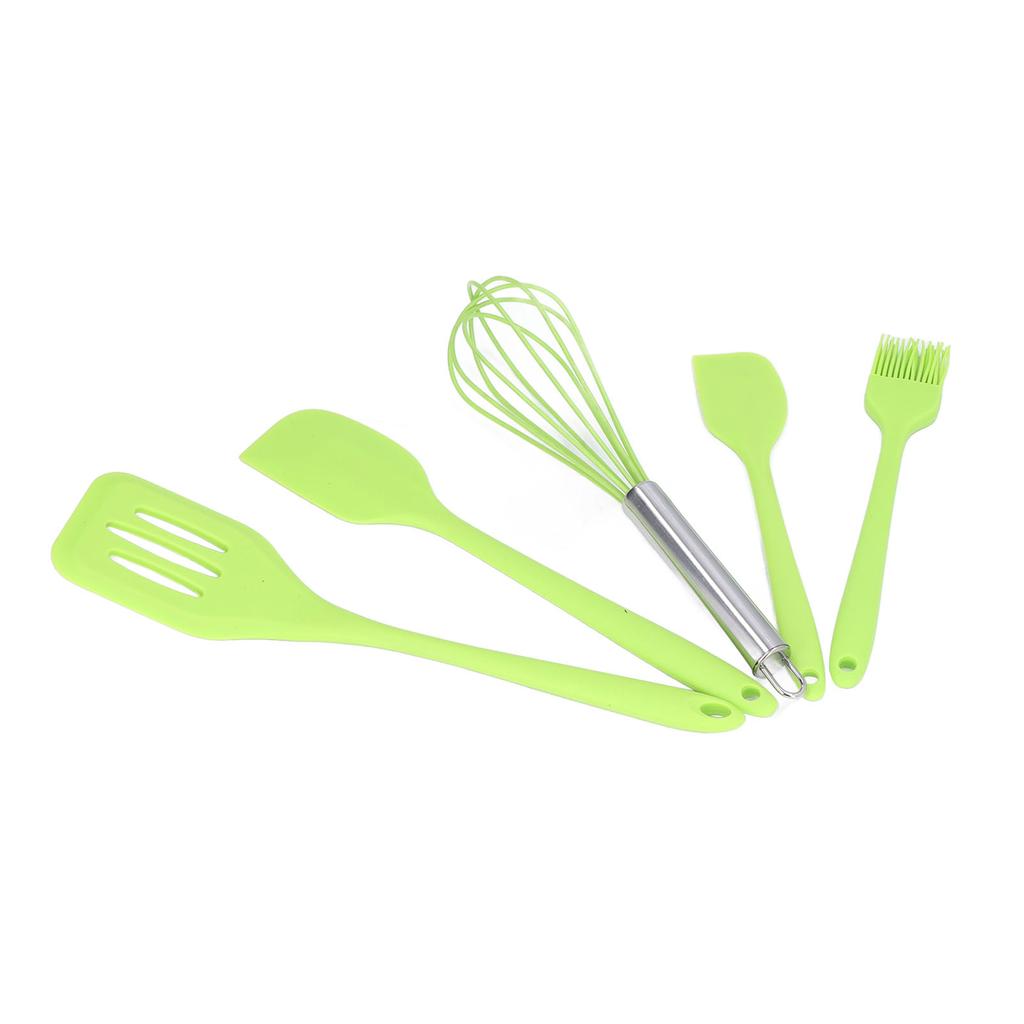5pcs Silicone Kitchen Utensils Set Safe Heat Resistant Easy Cleaning Silicone Kitchenware Cooking Utensils Kit