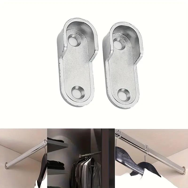 2/1PCS Thickened Wardrobe Clothes Rod Flange Seat Wardrobe Clothes Rod Bracket Accessories Clothes Rod Support Base Crossbar Parts
