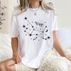 2025 Lustiges Astrologie Damen T-Shirt Sommer Hochwertige T-Shirts Jungfrau Grafik Aufdruck Kurzarm Shirt für Unisex und Damen