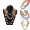 Geometric Multi Layer Gold Beaded Necklace For Women Fashion Trend Spring
