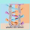 Six Layer Bright Color Glide Car Wooden Construction Toy For Kids Play And Development