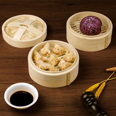 Bambusový napařovač pro domácnost Multifunkční dušené buchty Napařovací zásuvka Kantonský Dim Sum Pařená mřížka Kuchyňské nádobí Nástroje