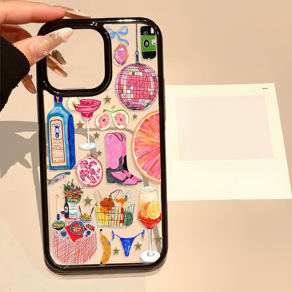 Acrylic Phone Case for iPhone 11 12 13 14 Pro 12 14 16 Pro Max for Samsung A16 A36 A56 S24 FE High-quality Painted Anti-fall Mobile Phone Case