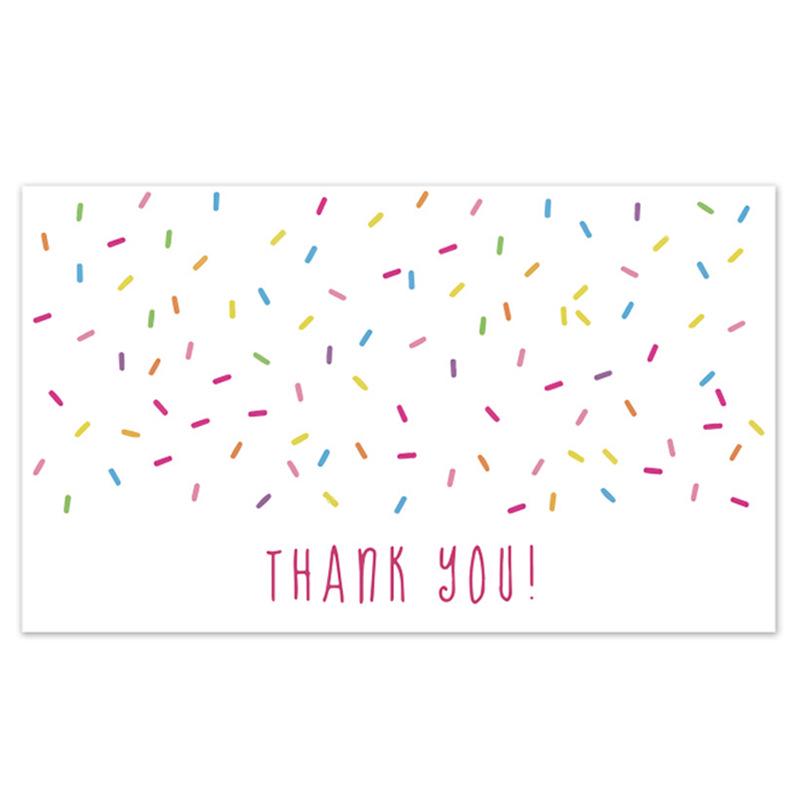 Pink 'Thank You' Cards - 50 Sheets/Pack for Gift Boxes, Decorations, and Postcards