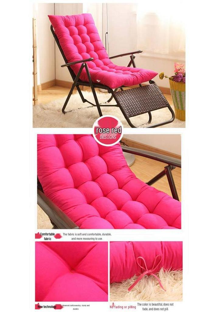 Autumn & Winter Flannel Rocking Chair Cushion - Thick, Double-Sided, Foldable Recliner Pad
