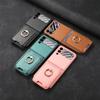 Samsung Z Flip6 Carbon Fiber Phone Case with Magnetic Card Holder for Z Flip5