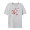 Martini Oyster Print 90s Retro Graphic Tees Women Grunge Streetwear T-Shirts Cocktail Food Shirt Vintage Y2k Aesthetic Clothes