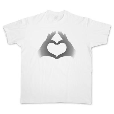 Finger Heart T Shirt Hearts Friendzone New Engaged Schmaltzy Mushy Slushy Sloppy