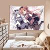 Kawaii Style Girl Hanging Cloth Cartoon Dormitory Bedroom Bedside Tapestry Wall Background Cloth Rental House Decorative Cloth