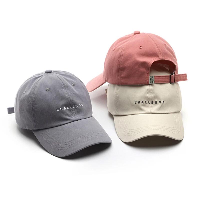 1PC Women Men for Boys Girls Snapback Caps Embroidered Baseball Cap Casual Letter CHALLENGE Solid Visor Trucker Hat