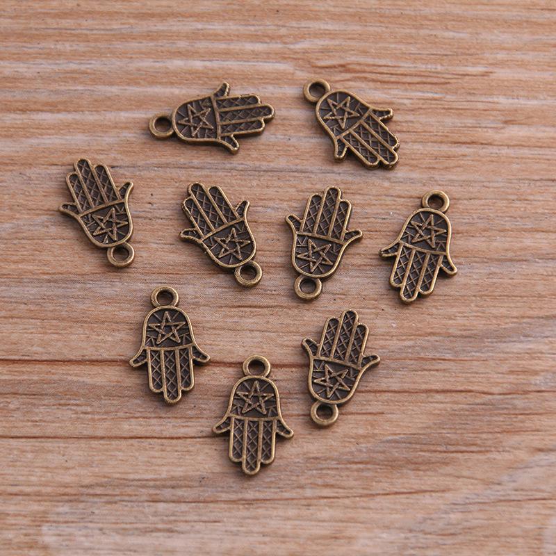 

DIY Мини Подвеска-звезда из сплава, 2 цвета, 10x16 мм