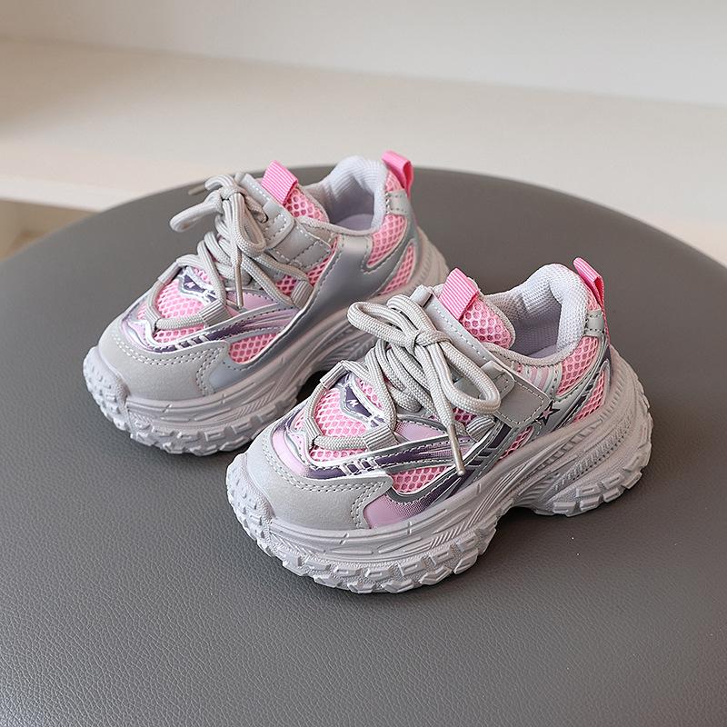 Spring and Autumn Children's Shoes, Boys' Dad Shoes, Breathable Mesh Shoes, Girls' Baby Shoes, Fashionable Trendy Tire-soled Toddler Shoes