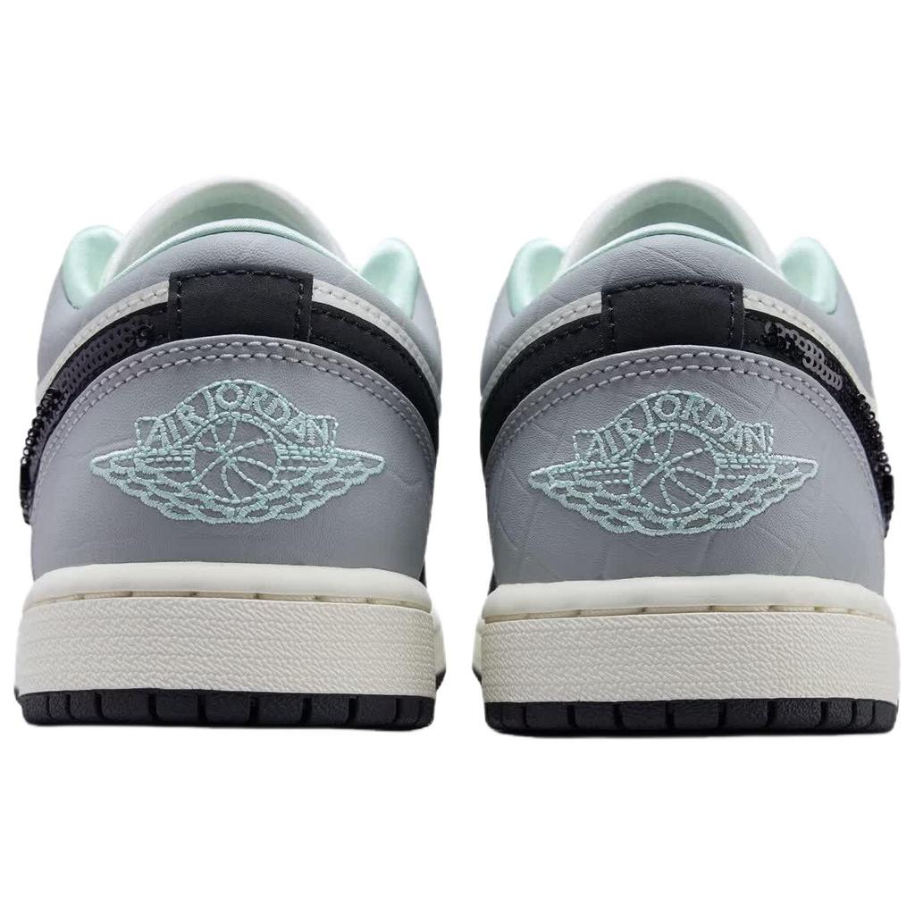 Air Jordan 1 Bequeme Weiche Low-Top Retro Basketballschuhe Damen Sneaker Segel-Weiß IX5001101