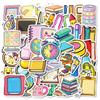 50 Pictures of High-value, No Repetition, Hand-painted Stationery, Graffiti, Waterproof Stickers, Decorative File Bag, Pencil Case Stickers