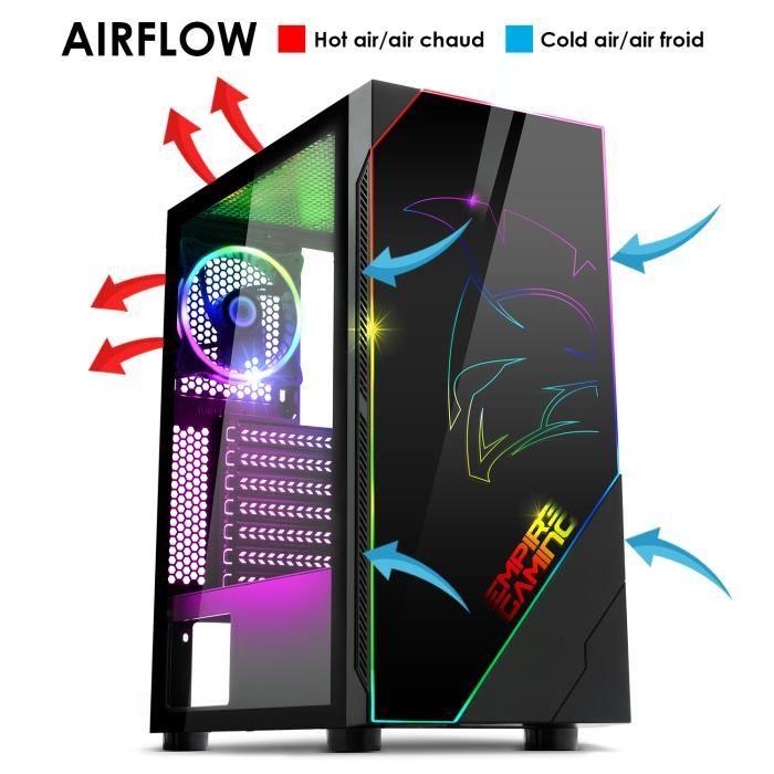 Boitier PC Gamer - EMPIRE GAMING - Spartan - ARGB - Moyenne Tour - ATX