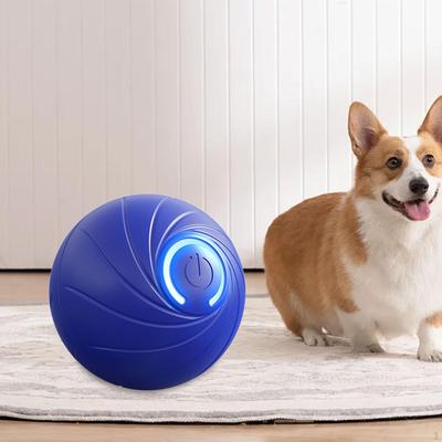 Intelligenter Hüpfball Hunde Haustier Bewegliches Spielzeug mit Licht Leise Interaktiv Kleine Katze für