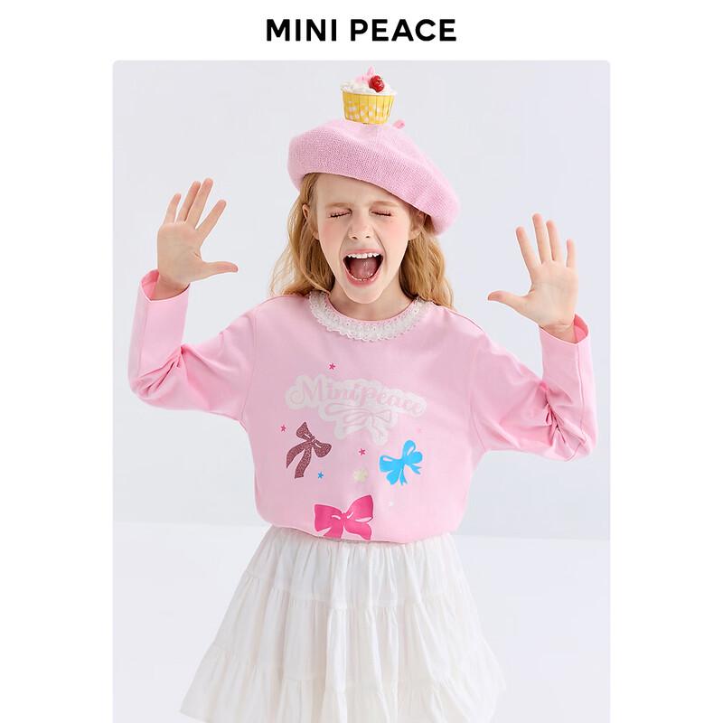 MiniPeace Girls' Cotton Long-Sleeve T-Shirt