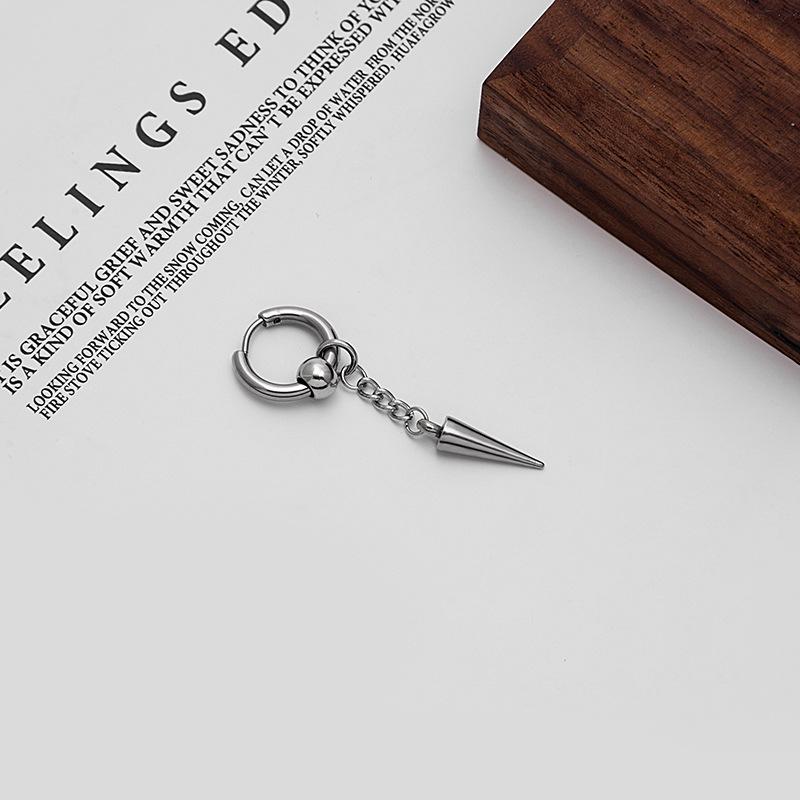 

Корейские серьги-кисточки из нержавеющей стали с заклепками в форме конуса и перьев