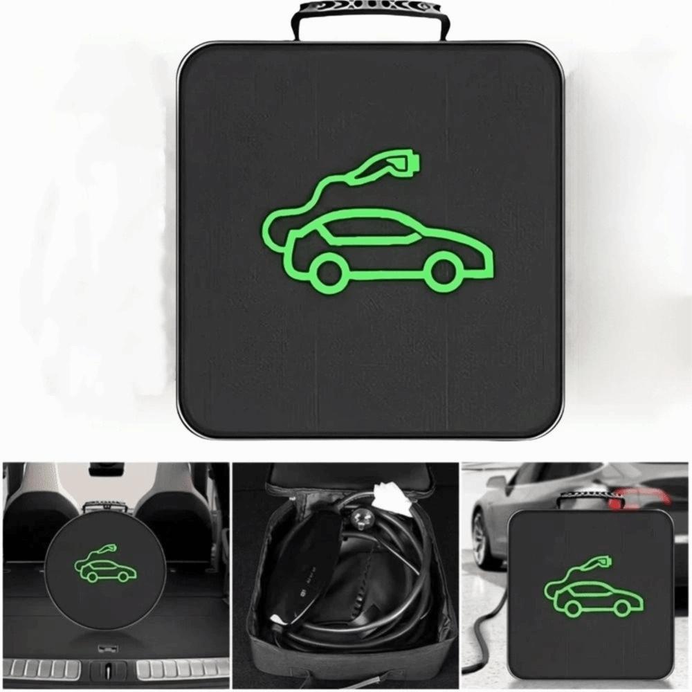 Spacious Inner Space EV Charging Cable Storage Bag Car Charging Cable Organizer Bag  Outdoor Use