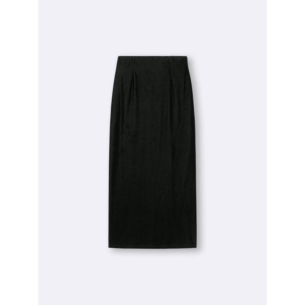 Gu By Uniqlo Velvet Narrow Maxi Skirt Z+e