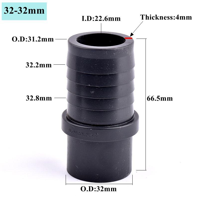 O.D 32/40/50/63-14/20/30/40/50/60mm Big Size UPVC Pagoda Connector Garden Irrigation Pipe Soft Hose Adapter Joint Accessories