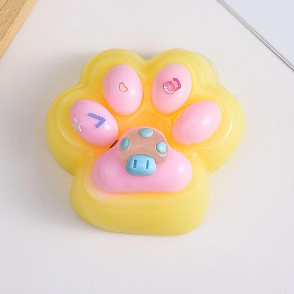 2pc/set Soft Cat Paw Squeeze Toy TPR Cat Paw Pinch Toy Sensory Toy Cartoon Fidget Toy  Children