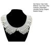 Kunstperle Falscher Kragen Damen Perlenbesetzter Falscher Kragen Choker Abnehmbarer Retro Falscher Kragen für Pullover Kleider Dating Hochzeit