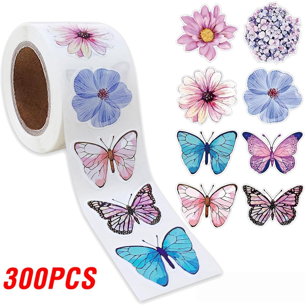 100-500Pcs High-Standard Butterfly Top-Grade Flower Superior-Grade Sticker Top-Grade 8 Superior-Grade Design Top-Grade Colorful Premium-Quality