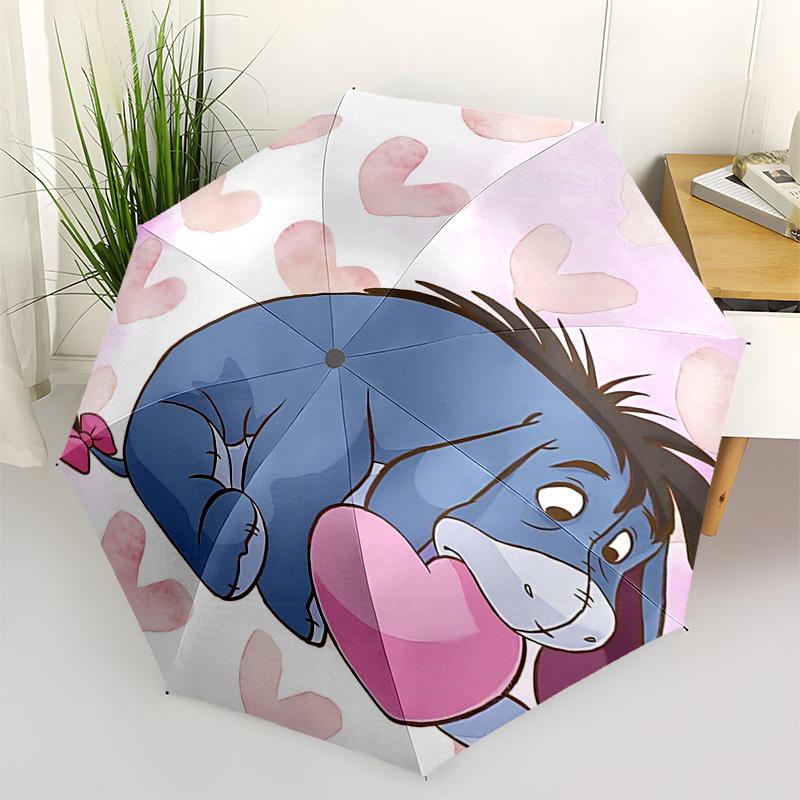 

Winnie and friends Themed Travel Umbrella-8 Ribs Automatic Opening and Closing, Portable Folding Design, Compact and Stylish Umbrella