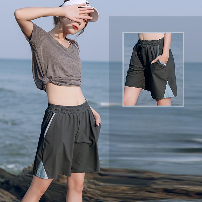 Большие размеры Шорты для йоги Женские летние свободные с высокой талией Фитнес — фото 3