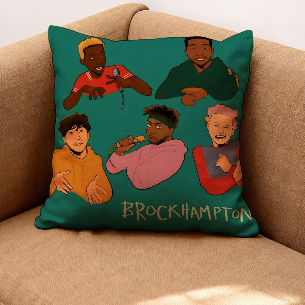 

Band B-BROCKHAMPTON Cushion Cover Premium Comfort Reversible Pillow Cove -Two in One Design for Any Room & Car Interior 30cmx30cm
