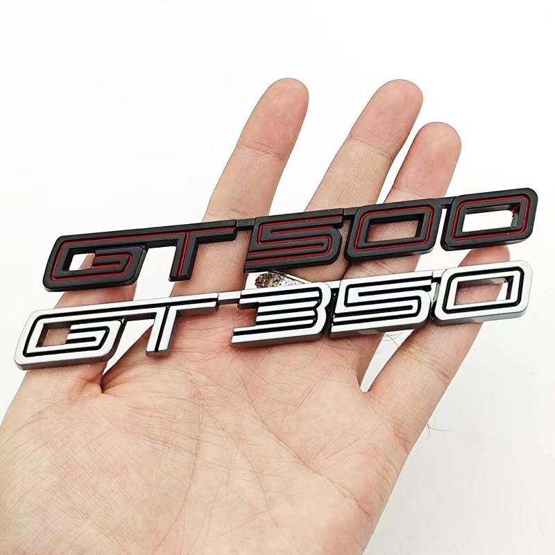 3D Metal Car Sticker Logo GT350 GT500 Sticker Rear Trunk Fender Side Door Emblem For Frod Mustang SHELBY GT500 GT350 Accessories