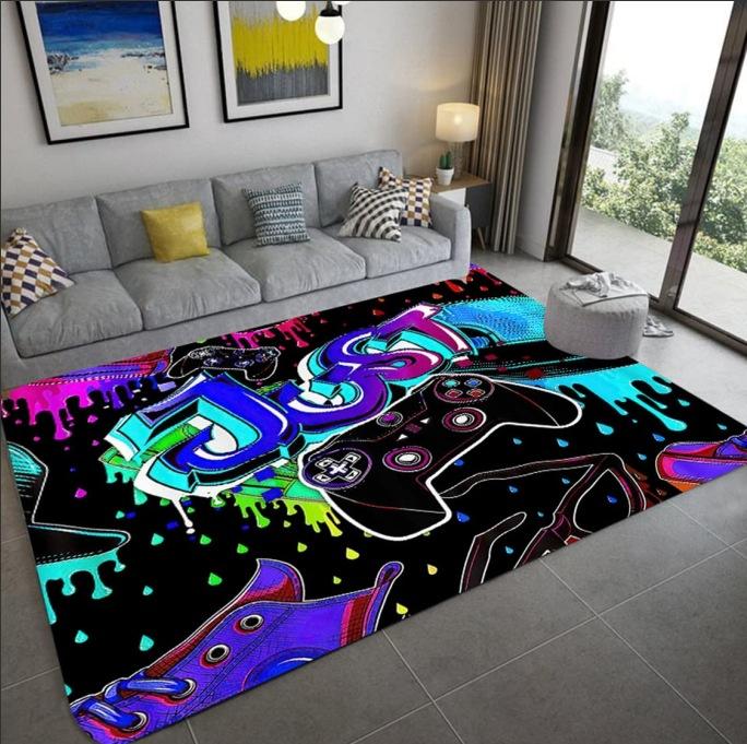 3D Game Console Carpet, Video Game Controller, e-Sports Room Decoration Floor Mat, Cool Living Room Rug, Home Decoration