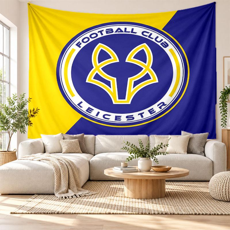 Leicester City Football Wall Tapestry, Soft Fabric Wall Hanging, Decorative Backdrop For Bedroom Home Wall Art