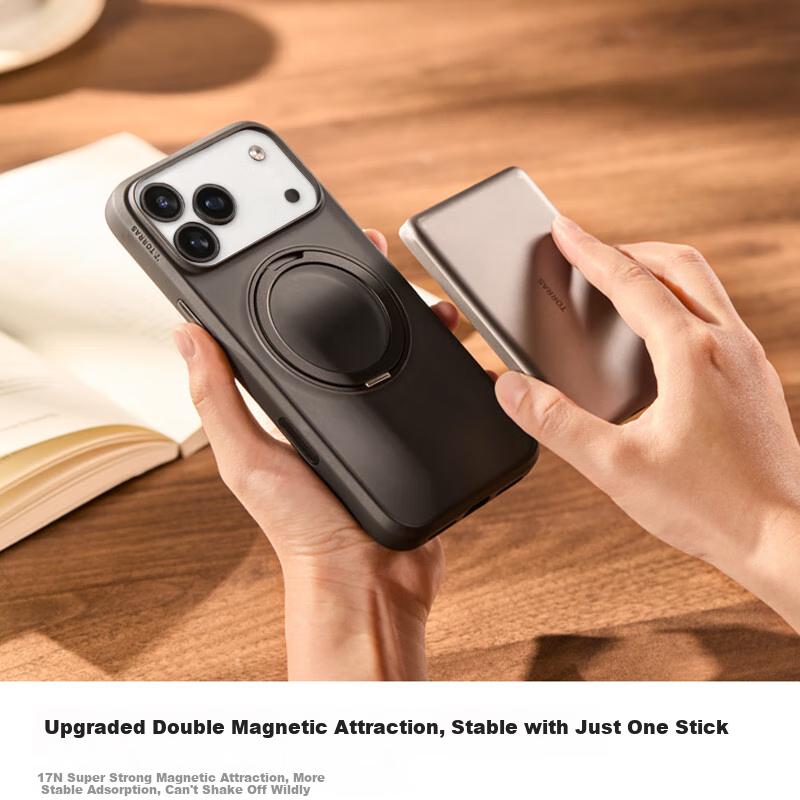 TORRAS Pivot Case O1SBestseller on the Internet|Full Coverage for Camera ButtonsApple 17 Pro Max Phone Case iPhone 17 Pro Max Stand Case Black
