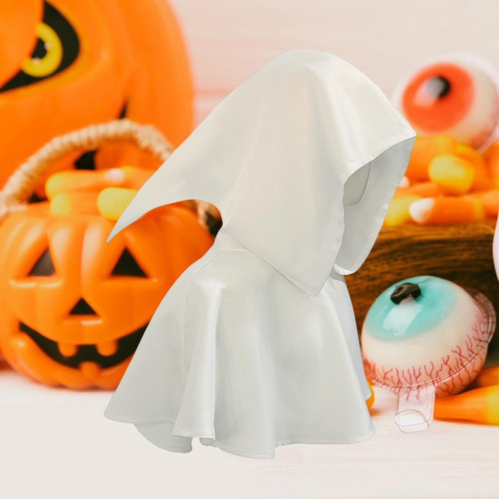 Halloween Cape Hood Medieval Death Hat Solid Color Retro Dark Style Cosplay Costume Stage Show Performance Shawl Cap