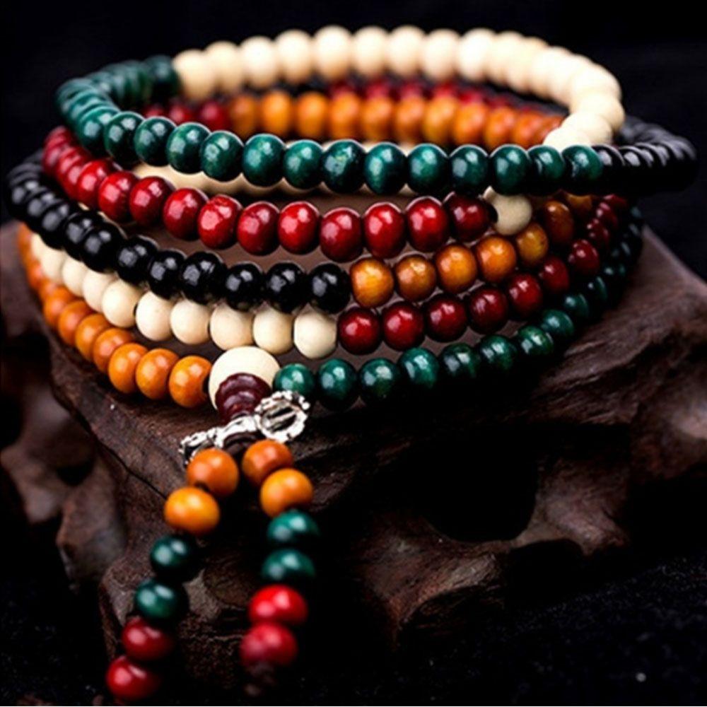 

Gift Mala 6mm*216 6mm Sandalwood Bead Buddhist Bracelet Buddha 216
